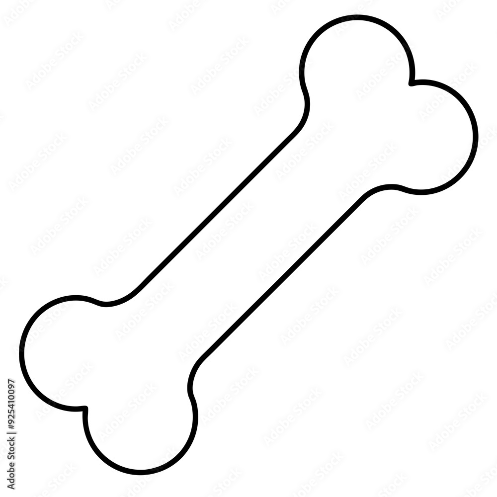 Fototapeta premium Dog bone Art vector illustration