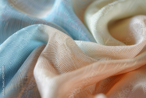 Abstract Close-up of Delicate Fabric with Pastel Colors