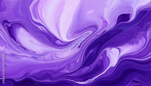 Abstract creative art with purple liquid flow. Modern contemporary artwork. Fluid acrylic painting