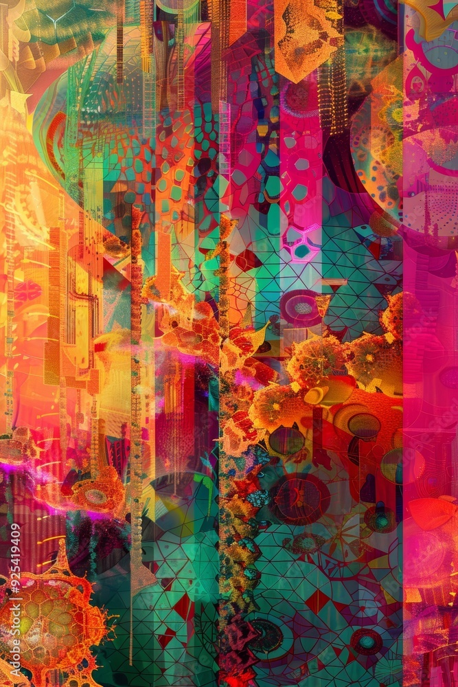 Abstract Digital Art Depicting Vibrant Transformation of Signals Through Digital Signal Processing Abstract Digital Art Depicting Vibrant Transformation of Signals Through Digital Signal Processing