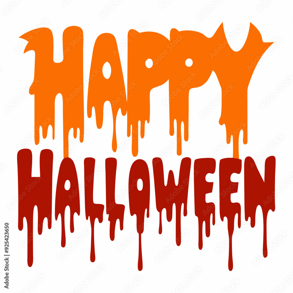 Happy Halloween with dripping effect vector art illustration Happy Halloween with dripping effect vector art illustration