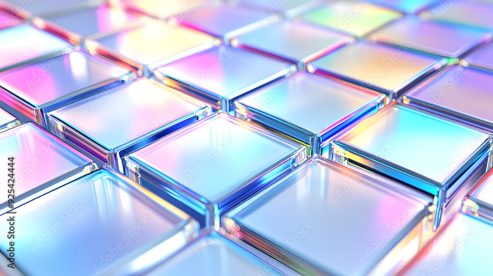 Abstract background of iridescent cubes. Abstract background of iridescent cubes.