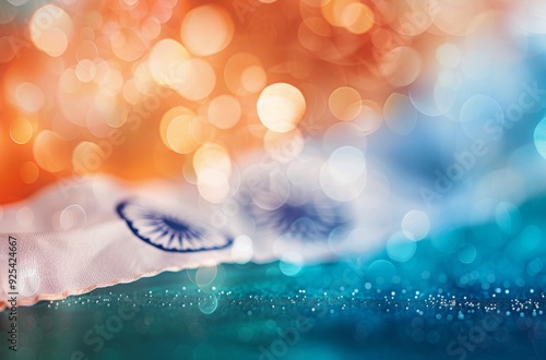 Colorful Artistic Representation of the Indian Flag With Splash Effects