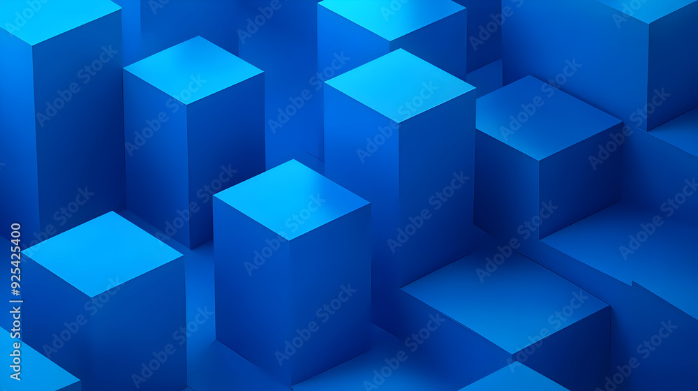 Abstract background with blue cube shapes. Abstract background with blue cube shapes.