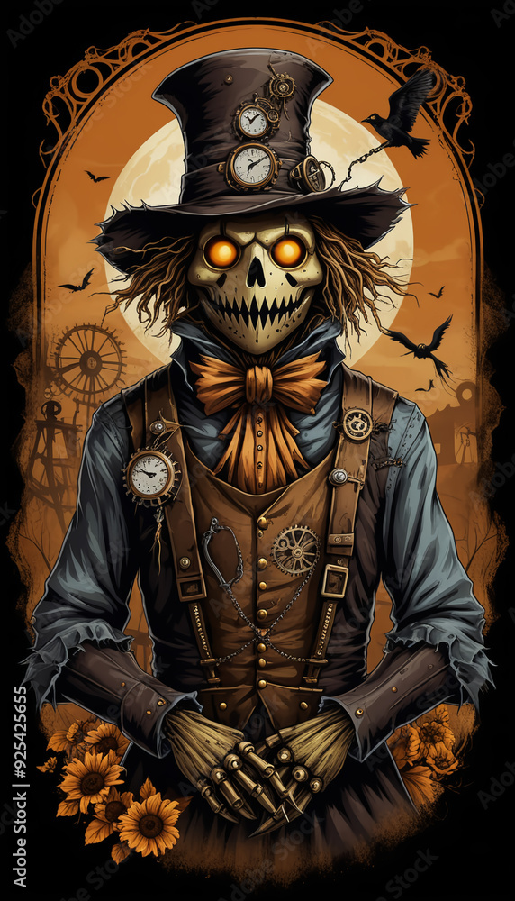 Scary steampunk scarecrow_9 Generative AI Scary steampunk scarecrow_9 Generative AI