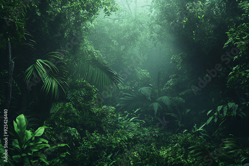 Fototapeta Naklejka Na Ścianę i Meble -  Deep Jungle Fog.
