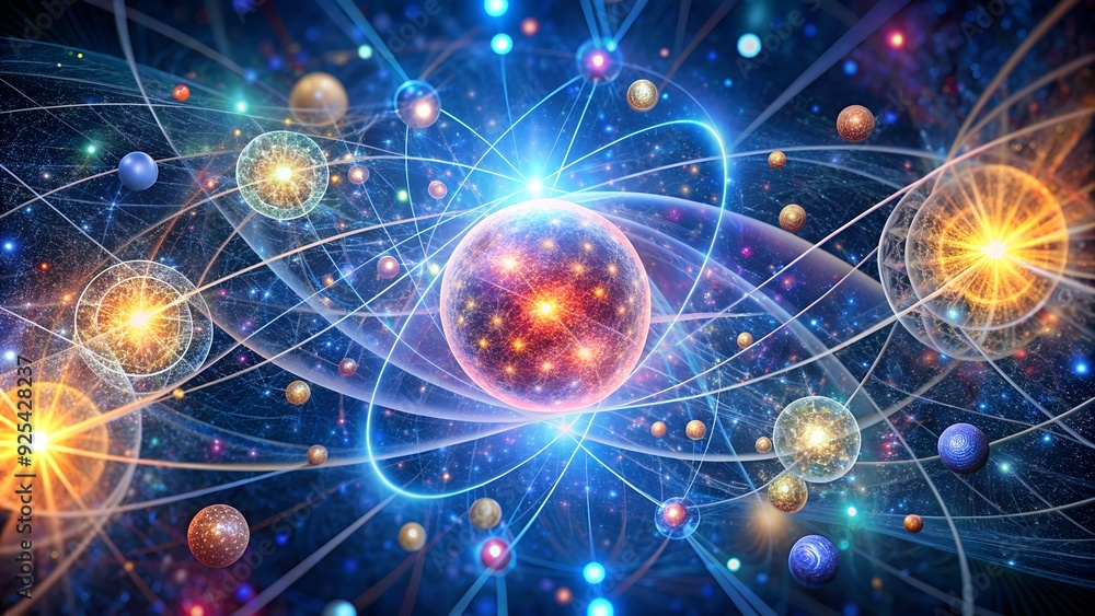 Fototapeta premium A detailed visualization of quantum entanglement