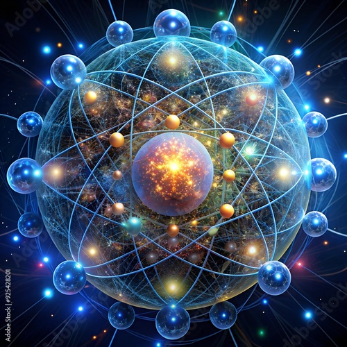 Wallpaper Mural A detailed visualization of quantum entanglement Torontodigital.ca