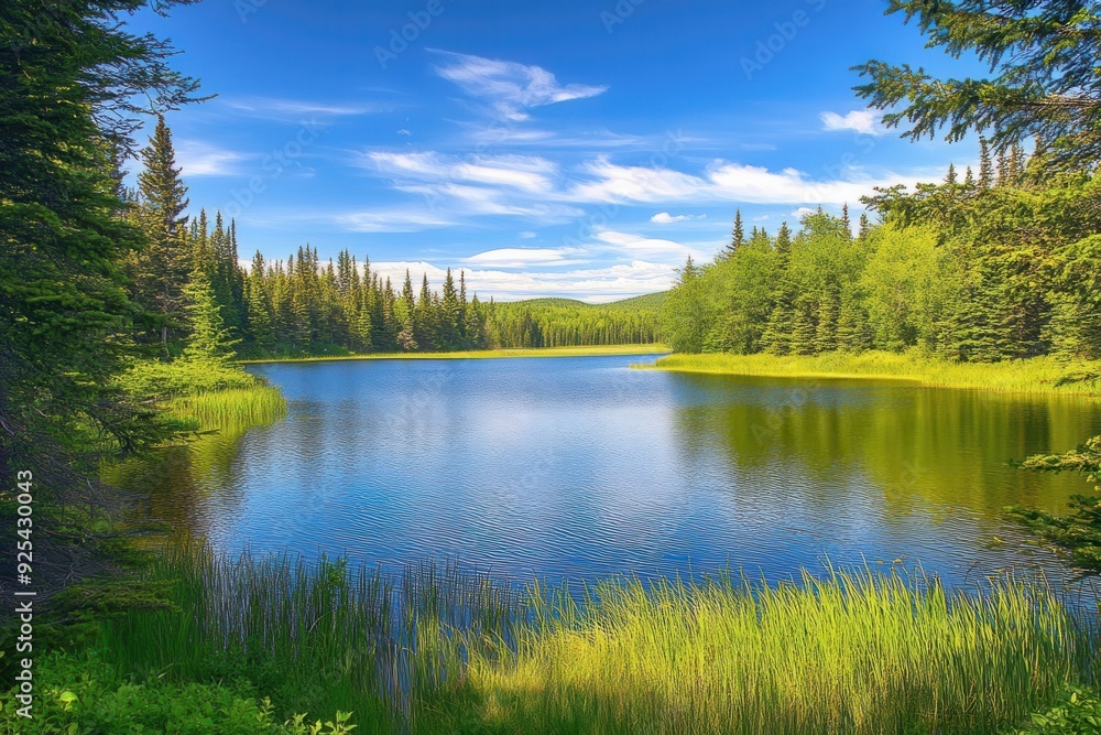 Fototapeta premium Tranquil Forest Lake