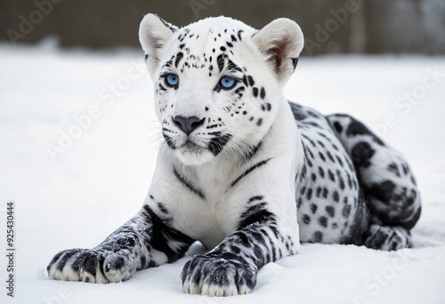 Leopardo común y leopardo albino
