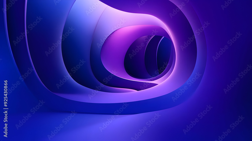 Abstract blue and purple 3d shapes in a futuristic design. Abstract blue and purple 3d shapes in a futuristic design.