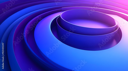 Abstract blue and purple circle background.