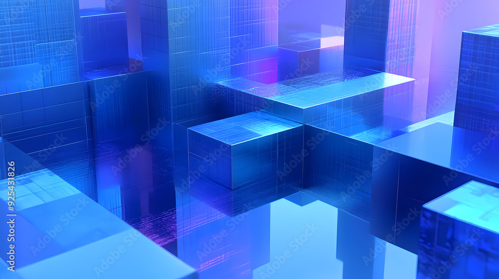 Abstract blue and purple geometric shapes. Abstract blue and purple geometric shapes.