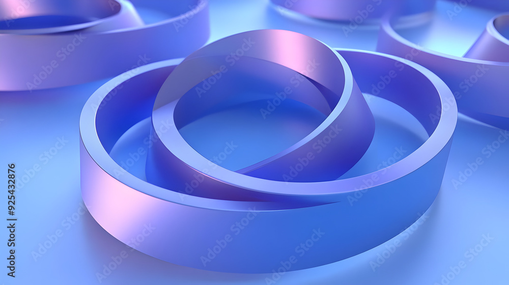 Abstract blue and purple rings on a blue background. Abstract blue and purple rings on a blue background.