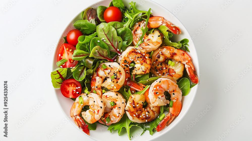 salad with shrimp and greens salad with shrimp and greens