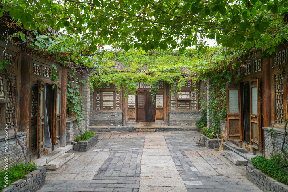 ancient Chinese style house building and backyard ancient Chinese style house building and backyard