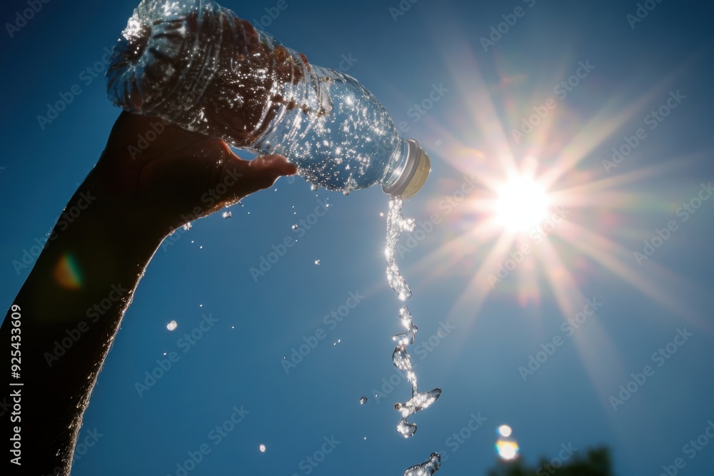 Water Bottle Splashing in Sunlight Water Bottle Splashing in Sunlight