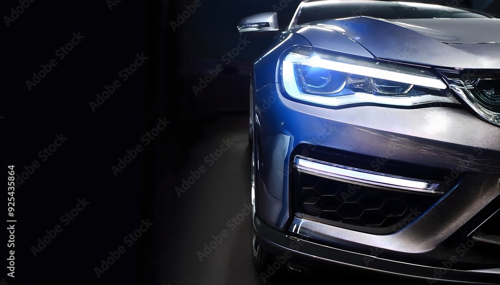 Fototapeta premium Car headlight detail