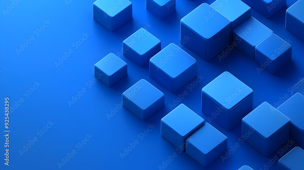Abstract blue geometric shapes on blue background. Abstract blue geometric shapes on blue background.
