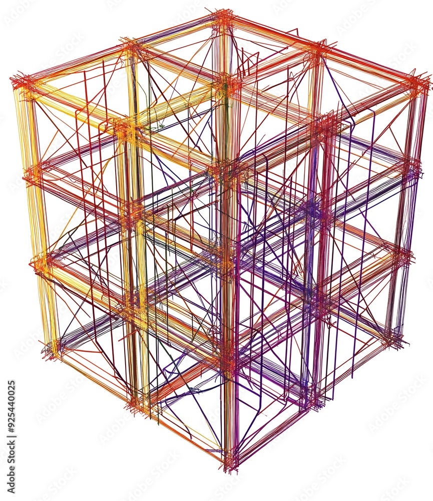 Abstract Colorful Wireframe Structure Abstract Colorful Wireframe Structure