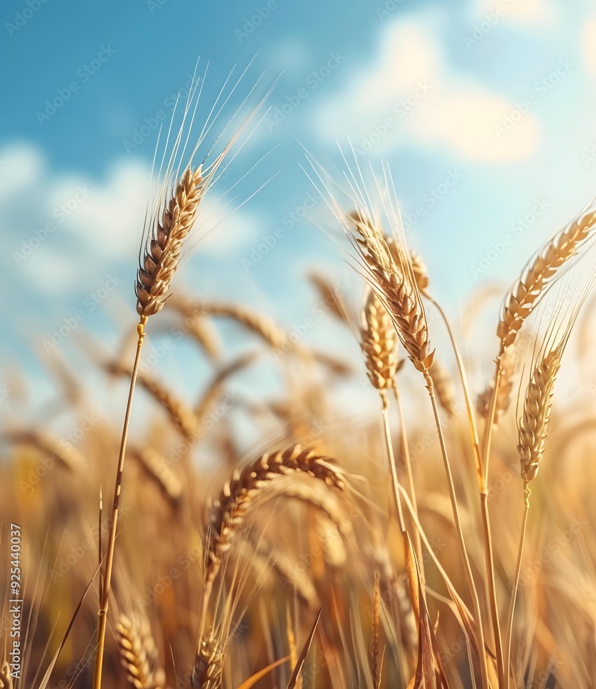 Wheat Field Under Sunny Sky Wheat Field Under Sunny Sky