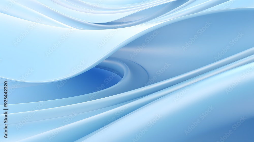 Fototapeta premium 3d rendering of white and blue abstract geometric background. Scene for advertising, technology, showcase, banner, game, sport, cosmetic, business, metaverse. Sci-Fi Illustration. Product display