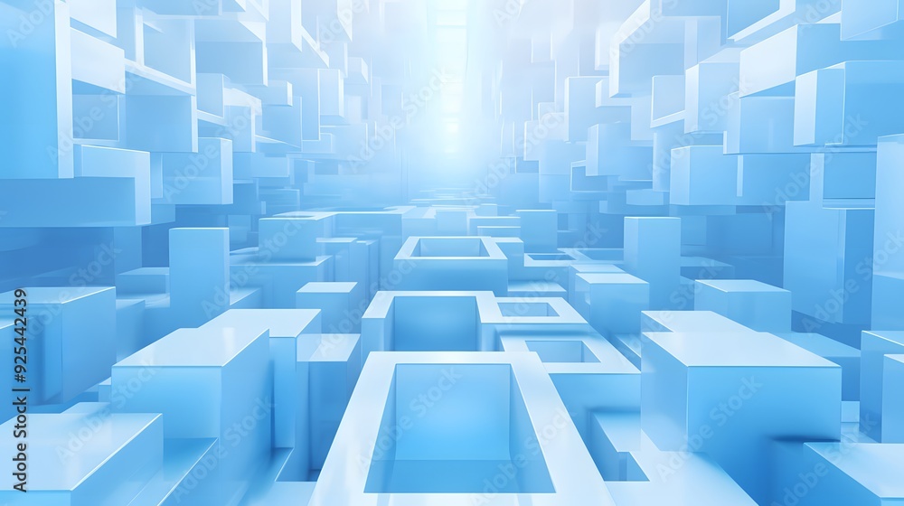 3d rendering of white and blue abstract geometric background. Scene for advertising, technology, showcase, banner, game, sport, cosmetic, business, metaverse. Sci-Fi Illustration. Product display 3d rendering of white and blue abstract geometric background. Scene for advertising, technology, showcase, banner, game, sport, cosmetic, business, metaverse. Sci-Fi Illustration. Product display