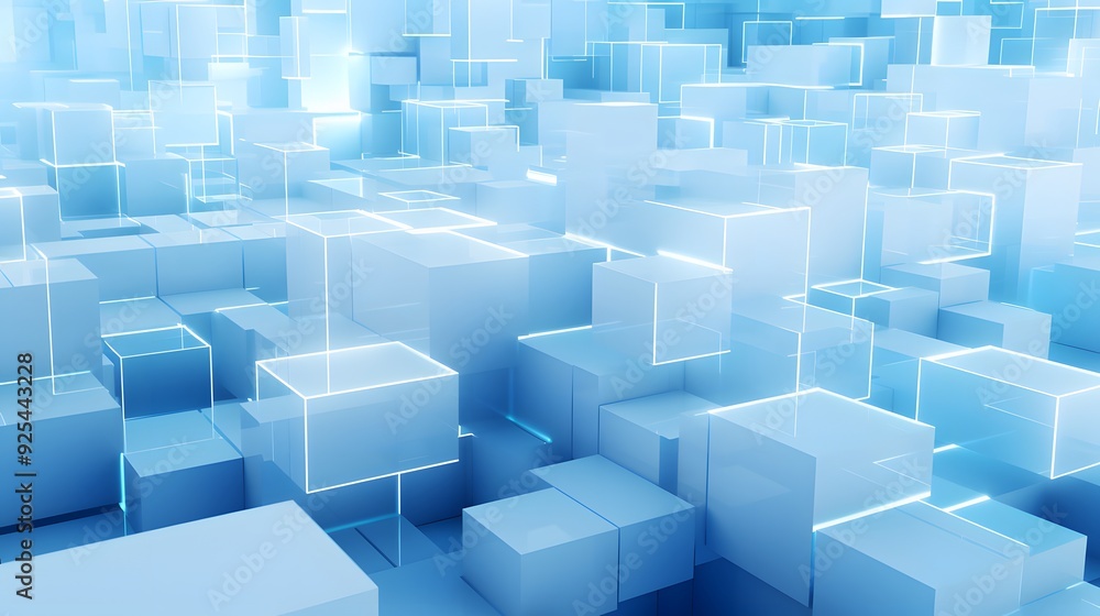 3d rendering of white and blue abstract geometric background. Scene for advertising, technology, showcase, banner, game, sport, cosmetic, business, metaverse. Sci-Fi Illustration. Product display 3d rendering of white and blue abstract geometric background. Scene for advertising, technology, showcase, banner, game, sport, cosmetic, business, metaverse. Sci-Fi Illustration. Product display