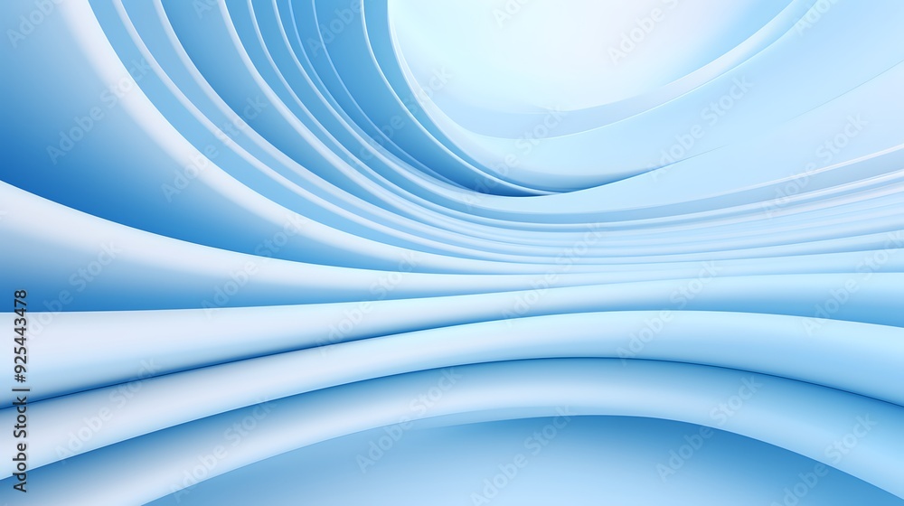 Fototapeta premium 3d rendering of white and blue abstract geometric background. Scene for advertising, technology, showcase, banner, game, sport, cosmetic, business, metaverse. Sci-Fi Illustration. Product display