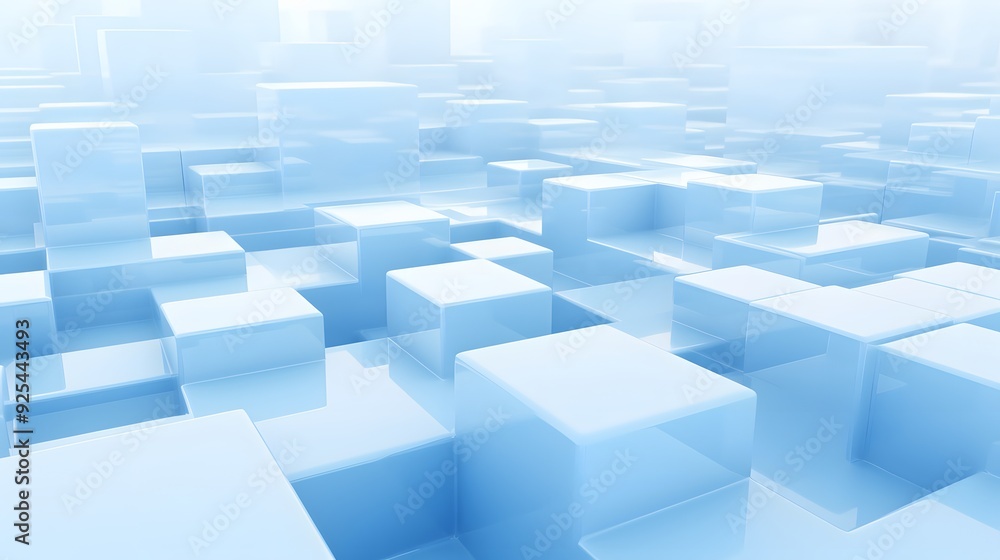 3d rendering of white and blue abstract geometric background. Scene for advertising, technology, showcase, banner, game, sport, cosmetic, business, metaverse. Sci-Fi Illustration. Product display 3d rendering of white and blue abstract geometric background. Scene for advertising, technology, showcase, banner, game, sport, cosmetic, business, metaverse. Sci-Fi Illustration. Product display
