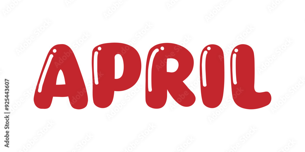 Month name vector file isolated on white background. Month name vector file isolated on white background.