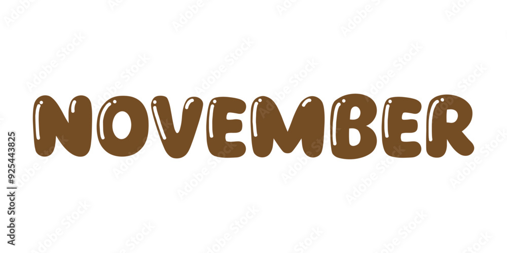 Month name vector file isolated on white background. Month name vector file isolated on white background.