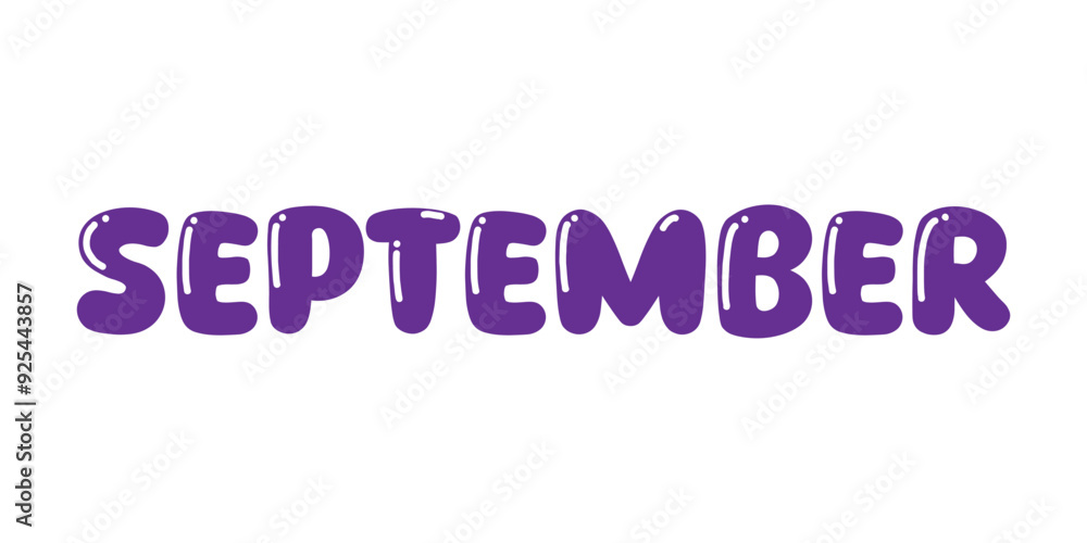 Month name vector file isolated on white background. Month name vector file isolated on white background.