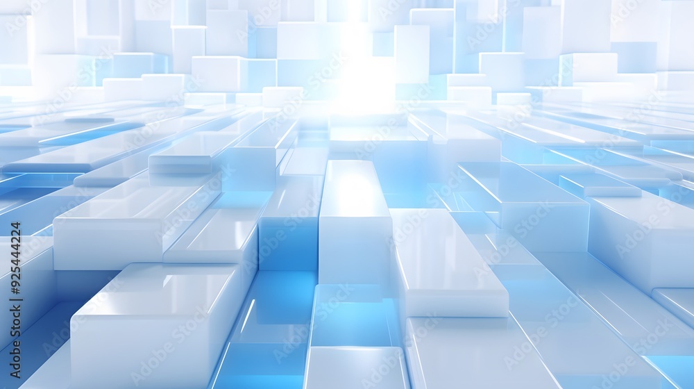 3d rendering of white and blue abstract geometric background. Scene for advertising, technology, showcase, banner, game, sport, cosmetic, business, metaverse. Sci-Fi Illustration. Product display 3d rendering of white and blue abstract geometric background. Scene for advertising, technology, showcase, banner, game, sport, cosmetic, business, metaverse. Sci-Fi Illustration. Product display