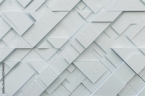 Triangular Patterns on a White Textured Wall Interior Design