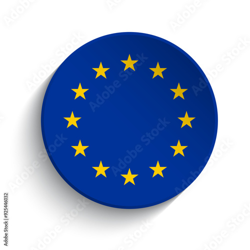 European union flag button