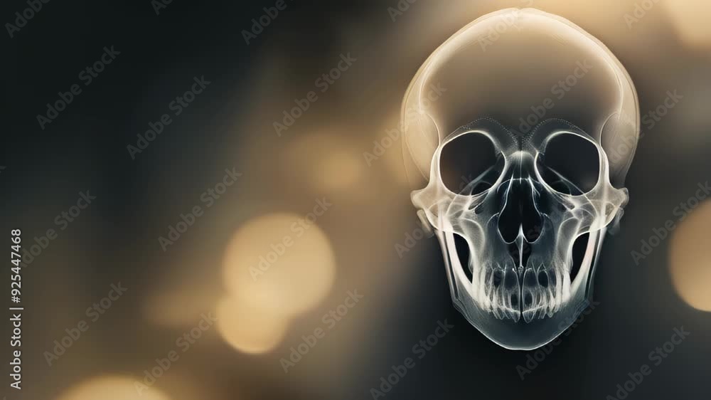 human skull against copy space template bokeh background . X-ray scull. Logo, intro, halloween background. Healthcare and medicine concept human skull against copy space template bokeh background . X-ray scull. Logo, intro, halloween background. Healthcare and medicine concept