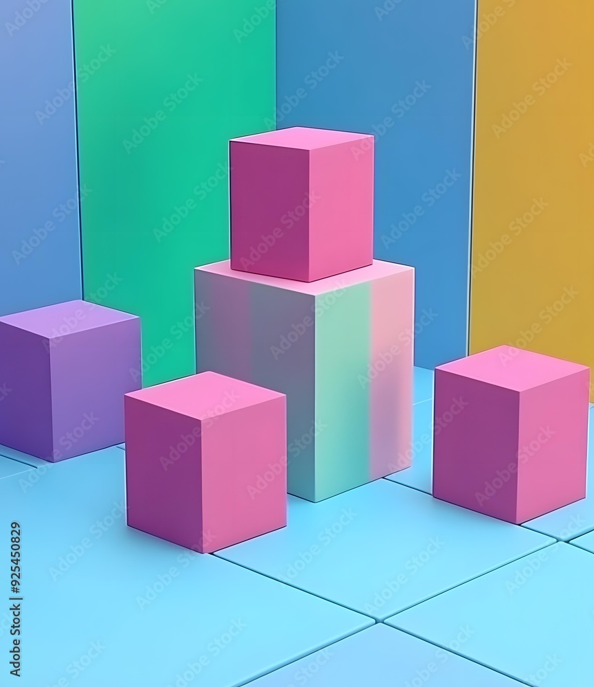 Colorful Geometric Shapes Background Colorful Geometric Shapes Background