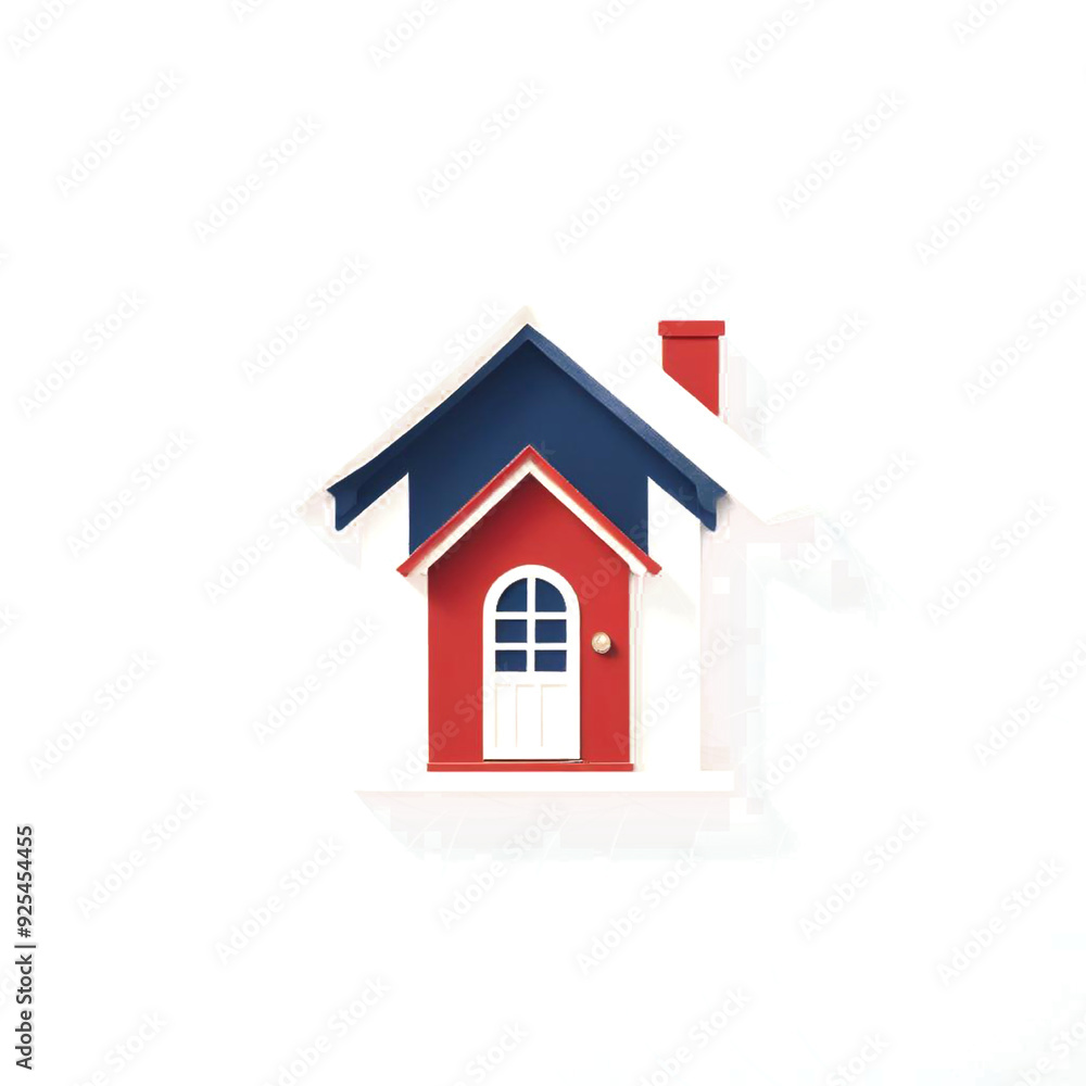 Naklejka premium Minimalist House Logo Design Icon on a transparent background