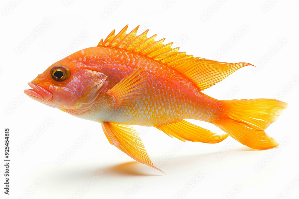 Orange Fish on White Background Orange Fish on White Background