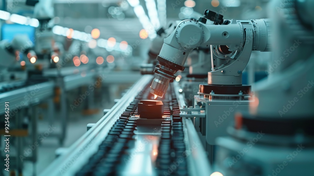 Fototapeta premium The Implementation of Advanced Robotic Automation Techniques in Modern Manufacturing Practices