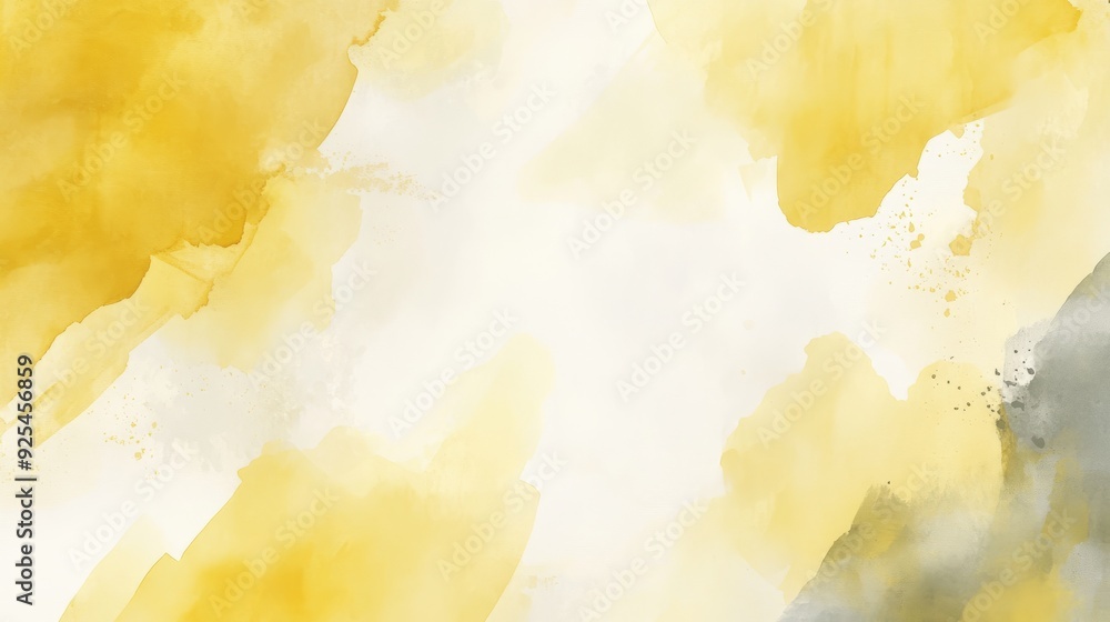 Fototapeta premium Aesthetic pastel yellow abstract irregular modern watercolor blocks for business presentation, flyer, poster, print, decoration, 