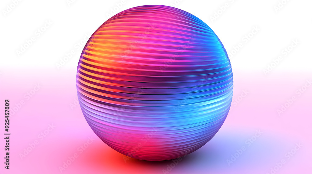 Abstract colorful sphere with layered stripes. Abstract colorful sphere with layered stripes.