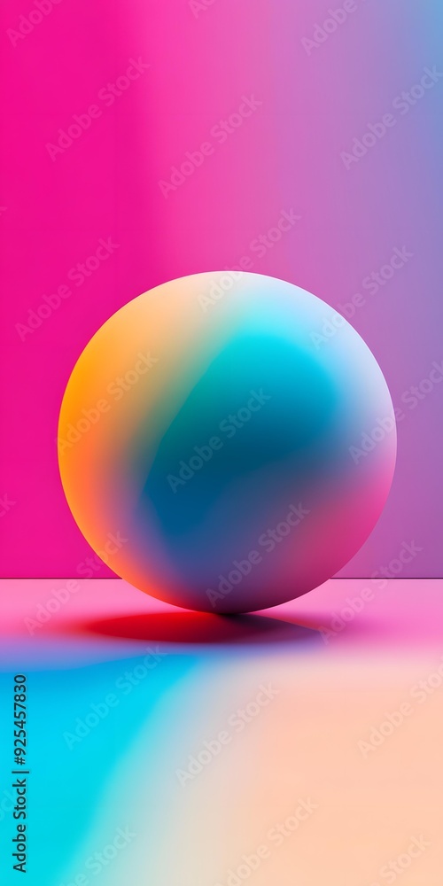 Abstract Colorful Gradient Sphere with Smooth Surface Abstract Colorful Gradient Sphere with Smooth Surface