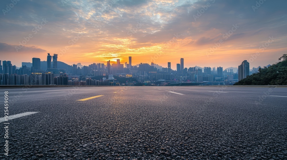 Asphalt road and city skyline with modern buildings in Chongqing at sunrise. --ar 16:9 --v 6.1 Job ID: 9fa46c90-cb25-41a8-9dc5-0506b2f9717e Asphalt road and city skyline with modern buildings in Chongqing at sunrise. --ar 16:9 --v 6.1 Job ID: 9fa46c90-cb25-41a8-9dc5-0506b2f9717e