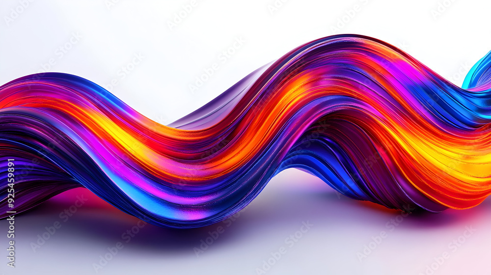 Abstract colorful wave on white background. Abstract colorful wave on white background.