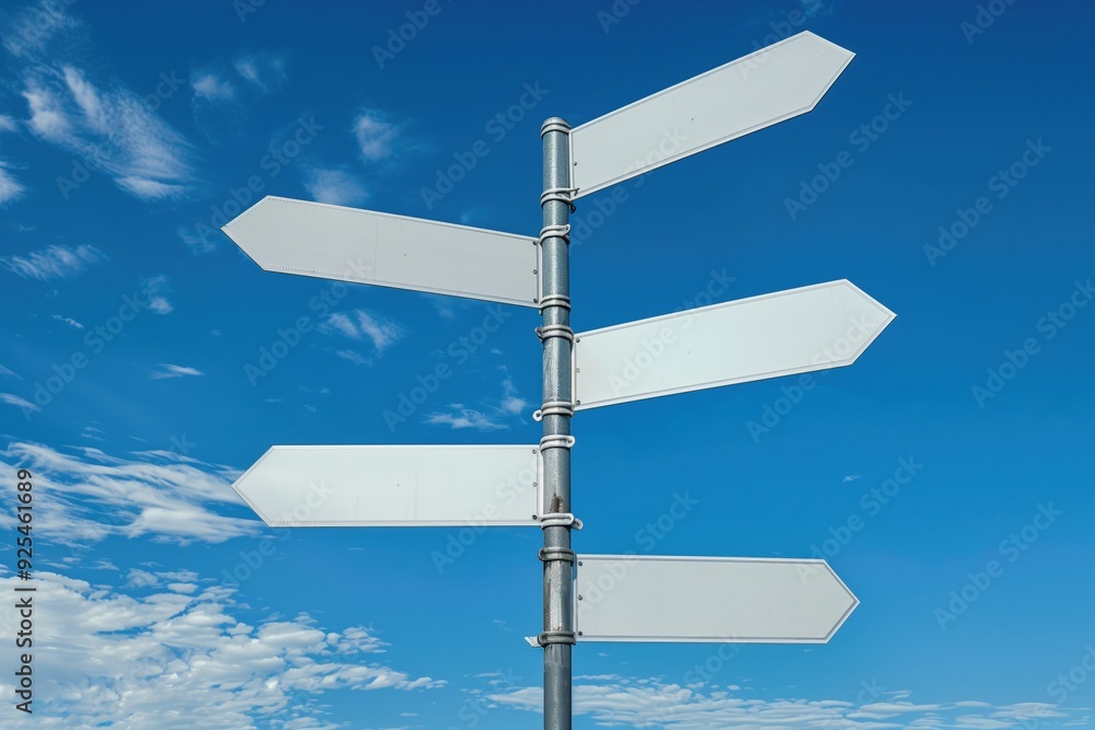 five pointed white street sign is standing in the sky five pointed white street sign is standing in the sky