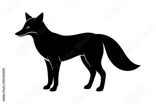 A Fox Silhouette Vector Illustration