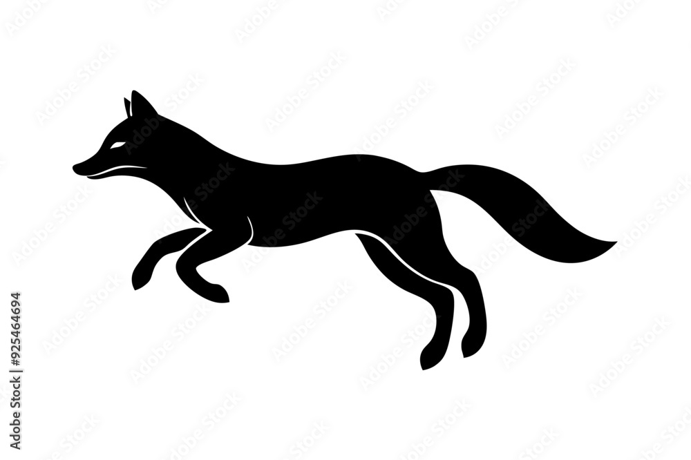 A Fox Silhouette Vector Illustration A Fox Silhouette Vector Illustration