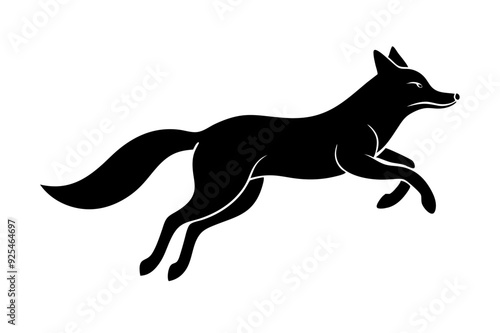 A Fox Silhouette Vector Illustration